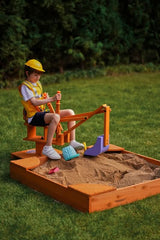Wooden Sandbox – Durable Outdoor Play Area, Perfect for Excavator-Outdoor-Parc Decor