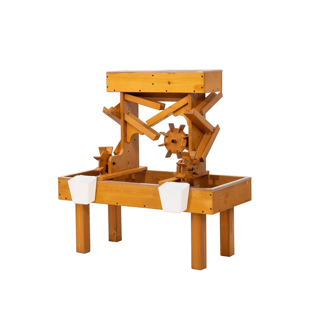Wooden Water Table for Toddlers | Outdoor Sensory Play Table with 2 Buckets