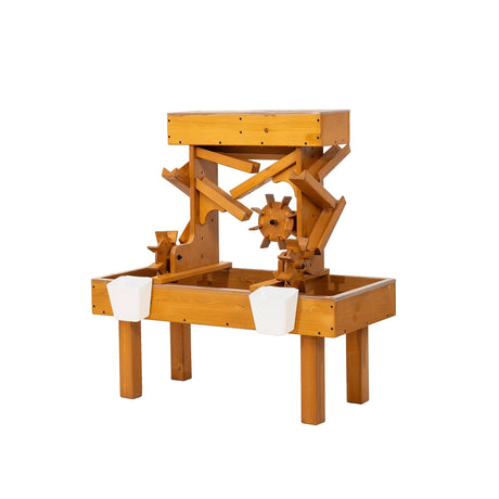 Wooden Water Table for Toddlers | Outdoor Sensory Play Table with 2 Buckets