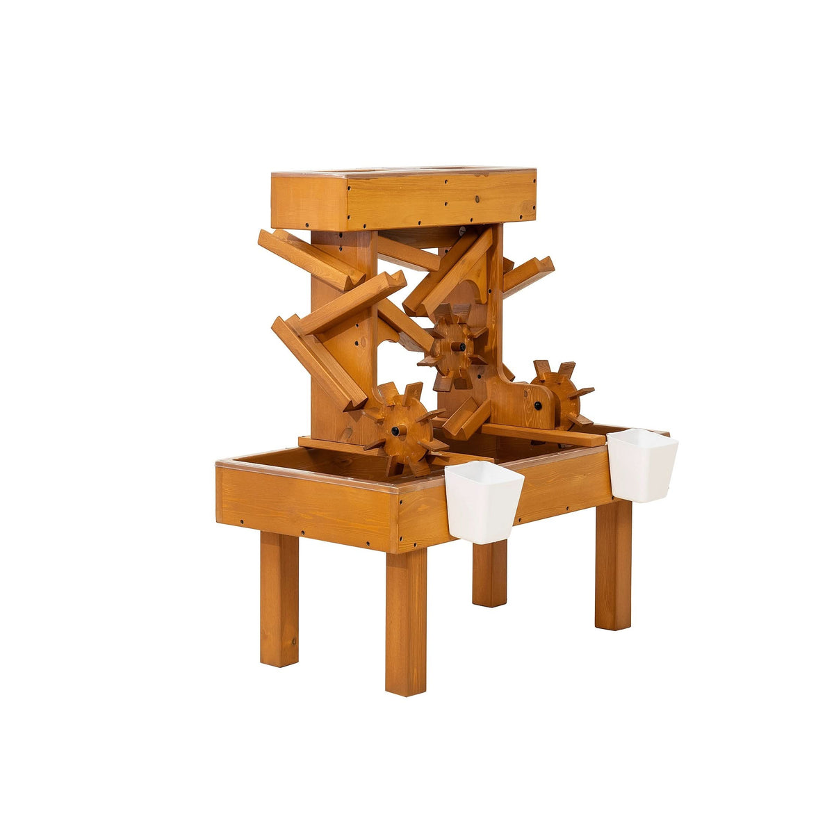 Wooden Water Table for Toddlers | Outdoor Sensory Play Table with 2 Buckets