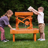 Wooden Water Table for Toddlers | Outdoor Sensory Play Table with 2 Buckets