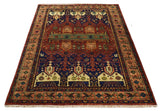 Wool Traditional Antique Style Wool Red and Blue Area Rug