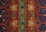 Wool Traditional Antique Style Wool Red and Blue Area Rug
