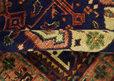 Wool Traditional Antique Style Wool Red and Blue Area Rug