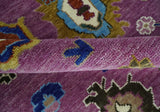 Wool Vibrant Colorful Hand knotted Oushak Area Rug