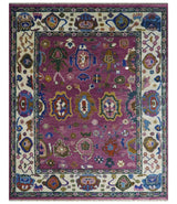 Wool Vibrant Colorful Hand knotted Oushak Area Rug