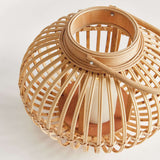 Woven Rattan Bamboo Round Candle Lantern-lantern-Parc Decor