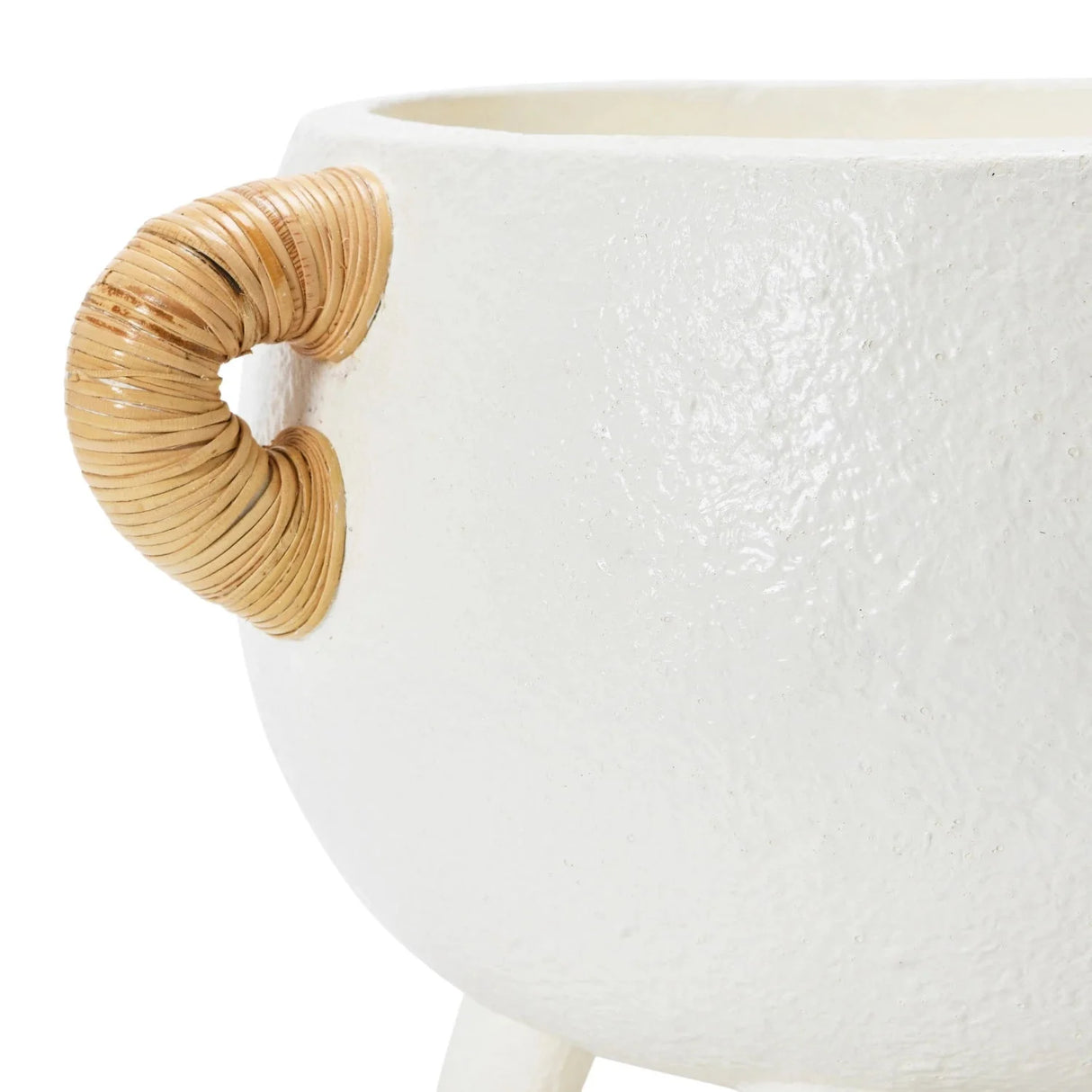 Wren Terracotta Planter with Rattan Handles-Planters-Parc Decor