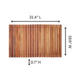 Wyoming Oiled Teak Shower and Bath String Mat-Bath Mat-Parc Decor