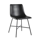 Xuma Urban Industrial Faux Leather Seating Collection (Dining Chair or Counter Stool), Set of 2-Dining / Kitchen-Parc Decor