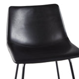 Xuma Urban Industrial Faux Leather Seating Collection (Dining Chair or Counter Stool), Set of 2-Dining / Kitchen-Parc Decor