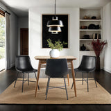 Xuma Urban Industrial Faux Leather Seating Collection (Dining Chair or Counter Stool), Set of 2-Dining / Kitchen-Parc Decor