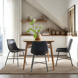 Xuma Urban Industrial Faux Leather Seating Collection (Dining Chair or Counter Stool), Set of 2-Dining / Kitchen-Parc Decor