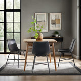 Xuma Urban Industrial Faux Leather Seating Collection (Dining Chair or Counter Stool), Set of 2-Dining / Kitchen-Parc Decor