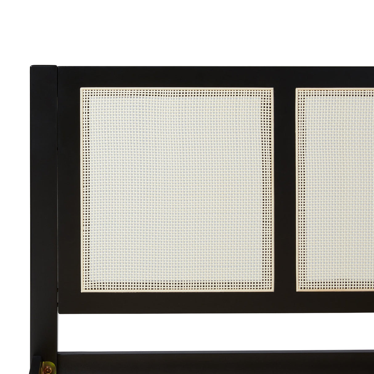 Yasmina Solid Wood Rattan Paneled Platform Bed (Queen or King)-Bedroom-Parc Decor