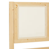 Yasmina Solid Wood Rattan Paneled Platform Bed (Queen or King)-Bedroom-Parc Decor