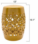 Yellow Ceramic Side Table-Furniture-Parc Decor