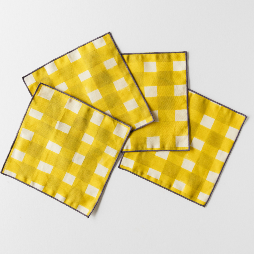 Yellow Cocktail Napkins-cocktail napkin-Parc Decor