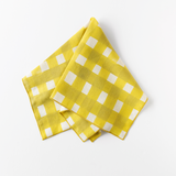 Yellow Cross-Hatch Napkin-Napkins-Parc Decor