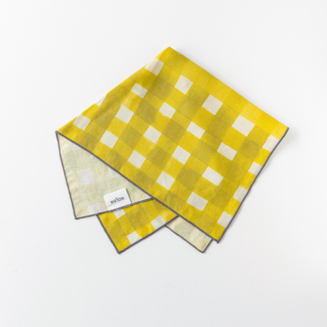 Yellow Cross-Hatch Napkin-Napkins-Parc Decor