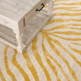 Yellow Terra Zebra Print Area Rug - Clearance-Rugs-Parc Decor