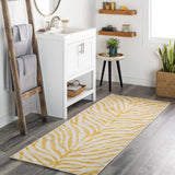 Yellow Terra Zebra Print Area Rug - Clearance-Rugs-Parc Decor