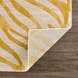 Yellow Terra Zebra Print Area Rug - Clearance-Rugs-Parc Decor