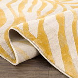 Yellow Terra Zebra Print Area Rug - Clearance-Rugs-Parc Decor