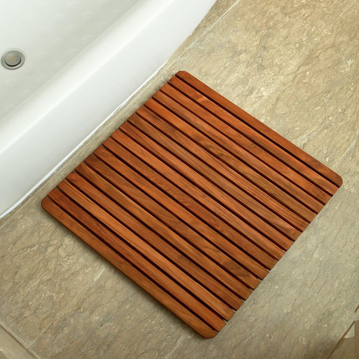 Yukon Teak Shower and Bathmat-Bath Mat-Parc Decor