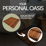 Yukon Teak Shower and Bathmat-Bath Mat-Parc Decor