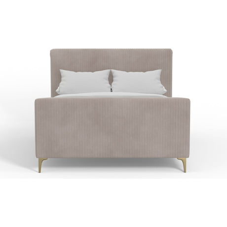 Zaldy Platform Bed, Light Grey-Beds-Parc Decor