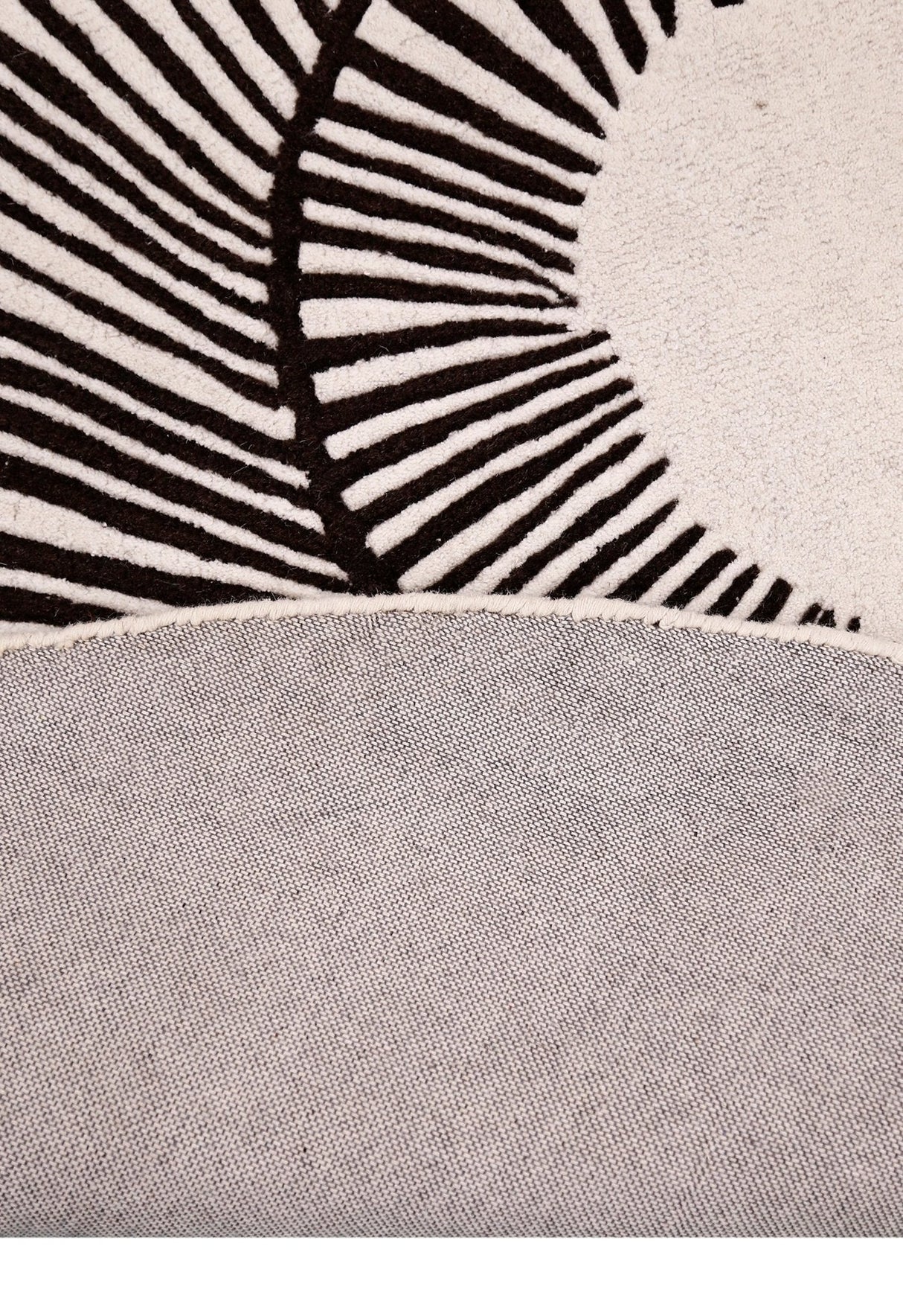 Zebra Orbit Black Hand Tufted 6x6 Wool Area Rug