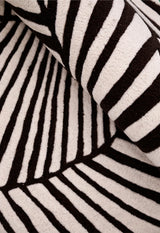 Zebra Orbit Black Hand Tufted 6x6 Wool Area Rug