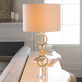 Zell Gold Crystal Table Lamp-Lighting-Parc Decor