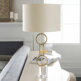 Zell Gold Crystal Table Lamp-Lighting-Parc Decor