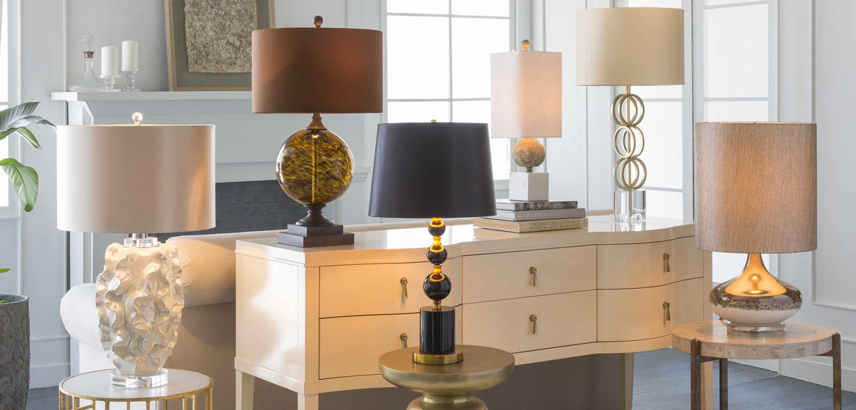 Zell Gold Crystal Table Lamp-Lighting-Parc Decor