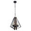Zenith 4-Light Black & Wood Dimmable Island Pendant Light