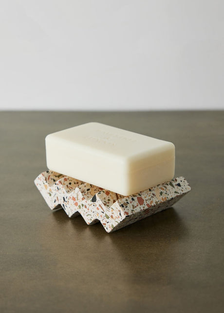 Zig-Zag Neutral Terrazzo Soap Dish-Décor-Parc Decor