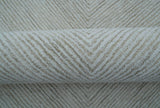 Zoha Custom Made Modern Style White And Beige Wool Rug