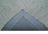 Zoha Custom Made Modern Style White And Beige Wool Rug